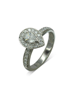 Pear Shaped Diamond Cluster Engagement Ring Ring Pruden and Smith   