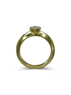 Pear Shaped Yellow Gold Solitaire Engagement Ring Ring Pruden and Smith   
