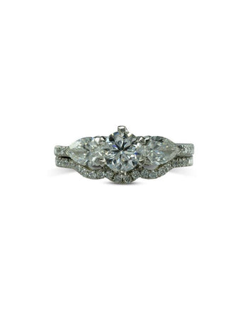 Claw Round and Pear Shaped Diamond Trilogy Ring Ring Pruden and Smith   