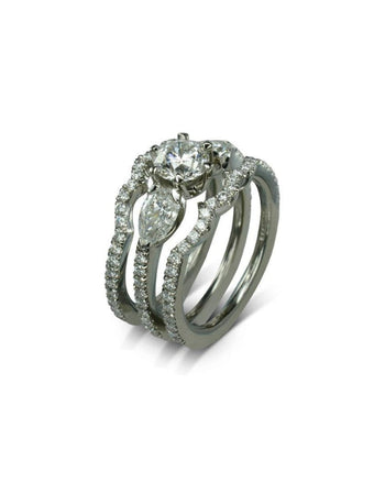 Claw Round and Pear Shaped Diamond Trilogy Ring Ring Pruden and Smith   