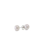 Akoya Pearl White Gold Stud Earrings Earrings Pruden and Smith   