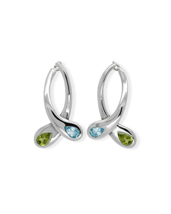 Moi et Toi Peridot and Topaz Drop Earrings Earrings Pruden and Smith   