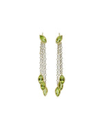 Peridot Cascade Dangly Earrings Earrings Pruden and Smith   