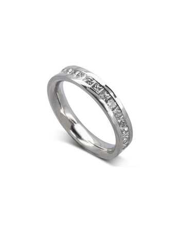 Princess Cut Channel Set Diamond Eternity Ring Ring Pruden and Smith Platinum 100% Full Eternity 