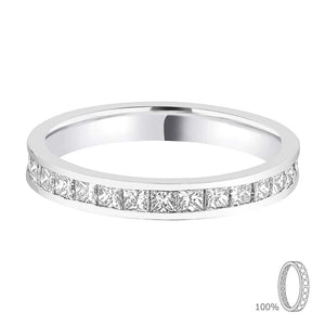 Princess Cut Diamond Eternity Ring (Slim) Ring Pruden and Smith Platinum 100% Full Eternity 