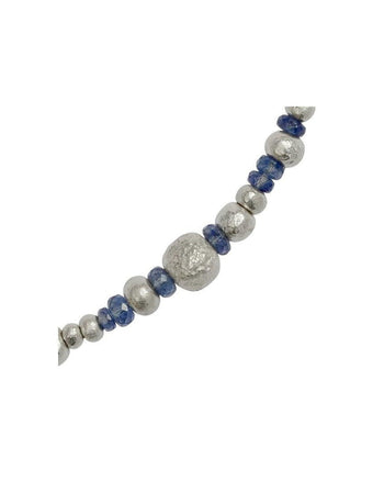 Random Silver Nugget Gemstone Necklace Necklace Pruden and Smith Iolite (Navy Blue)  