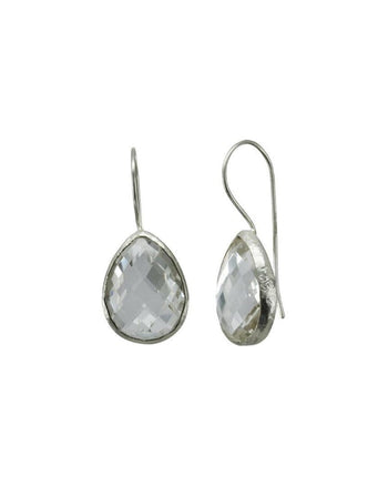 Rock Crystal Clear Drop Earrings Earrings Pruden and Smith   