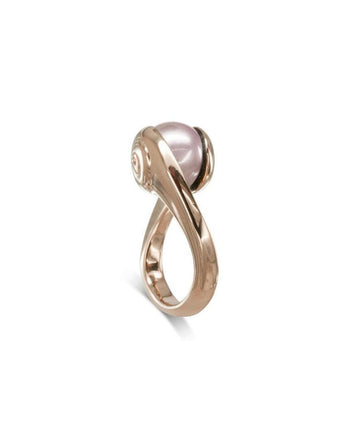 Suspended Pink Pearl Ring Ring Pruden and Smith 18ct Rose Gold  