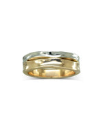 Trap Mixed Metal Wedding Band (6mm) Ring Pruden and Smith   