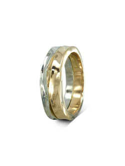Trap Mixed Metal Wedding Band (6mm) Ring Pruden and Smith   