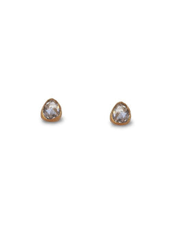 Rough Diamond 18ct Gold Stud Earrings Earrings Pruden and Smith   