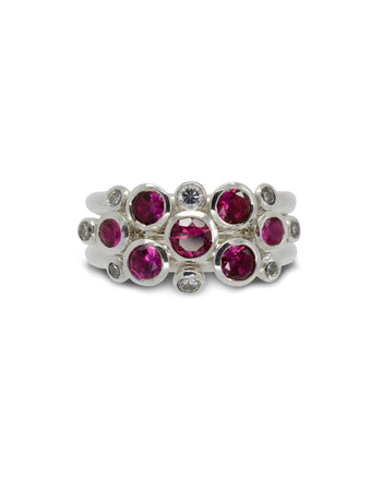 Ruby Stacking Ring Set Ring Pruden and Smith Platinum  