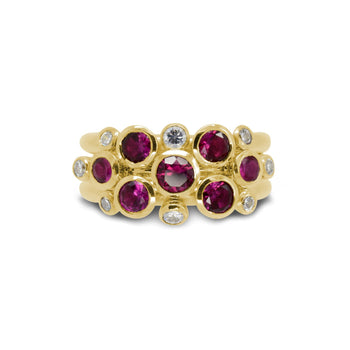 Ruby Stacking Rings Ring Pruden and Smith Platinum  