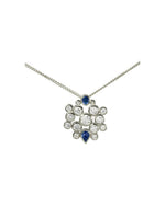 Water Bubbles Cluster Sapphire Diamond Bubbles Cluster Pendant Pendant Pruden and Smith   