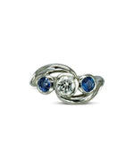 Spiky Sapphire and Diamond Trilogy Ring Ring Pruden and Smith   