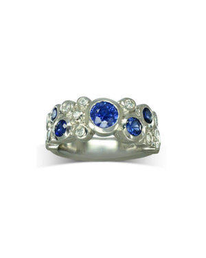 Water Bubbles Diamond and Sapphire Eternity Ring Ring Pruden and Smith   