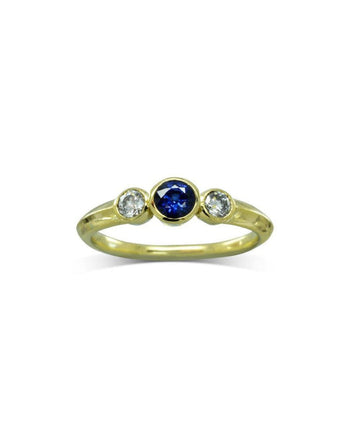 Trilogy Sapphire 9ct Gold Engagement Ring Ring Pruden and Smith   