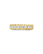 Scalloped Diamond 18ct Yellow Gold Eternity Ring Ring Pruden and Smith   