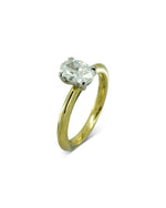 Halo Yellow Gold Diamond Engagement Ring Ring Pruden and Smith   