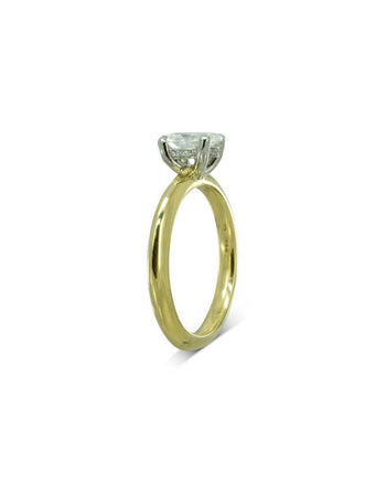 Halo Yellow Gold Diamond Engagement Ring Ring Pruden and Smith   