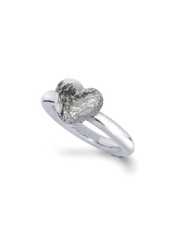 Nugget Silver Heart Ring Ring Pruden and Smith   