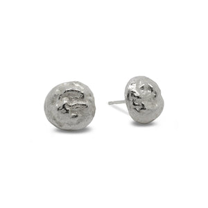 Nugget Silver Stud Earrings Earrings Pruden and Smith   