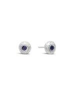 Nugget Silver and Sapphire Stud Earrings Earring Pruden and Smith   