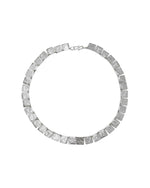 Marwar Hammered Square Silver Necklace Necklace Pruden and Smith   
