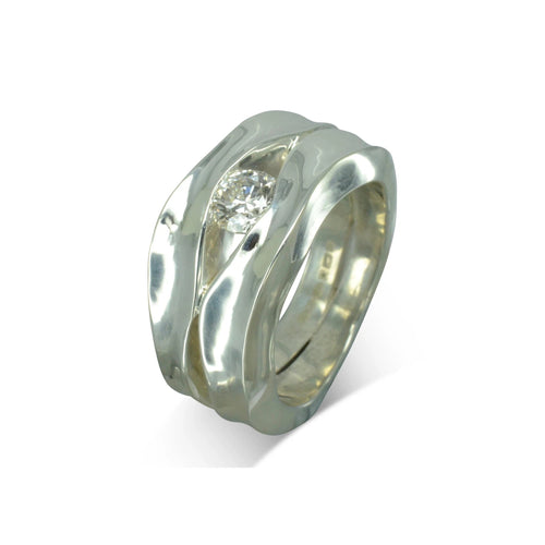 Trap Silver and Diamond Dress Ring Ring Pruden and Smith   