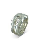 Trap Silver and Diamond Dress Ring Ring Pruden and Smith   