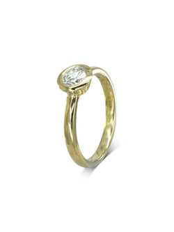 Simple 9ct Gold Diamond Engagement Ring Ring Pruden and Smith   