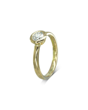 Simple 9ct Gold Diamond Engagement Ring Ring Pruden and Smith   
