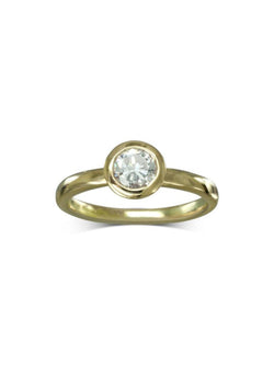 Simple 9ct Gold Diamond Engagement Ring Ring Pruden and Smith 9ct Yellow Gold  