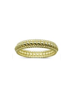 Beaded Three Row Yellow Gold Ring Ring Pruden and Smith 18ct Yellow Gold  