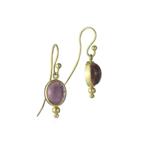 Tourmaline 9ct Gold Drop Earrings Earrings Pruden and Smith   