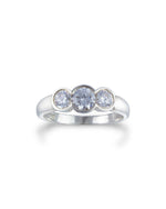 Round Brilliant Cut Diamond Platinum Trilogy Ring Ring Pruden and Smith   