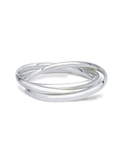 Triple Solid Silver Bangle Bangle Pruden and Smith   