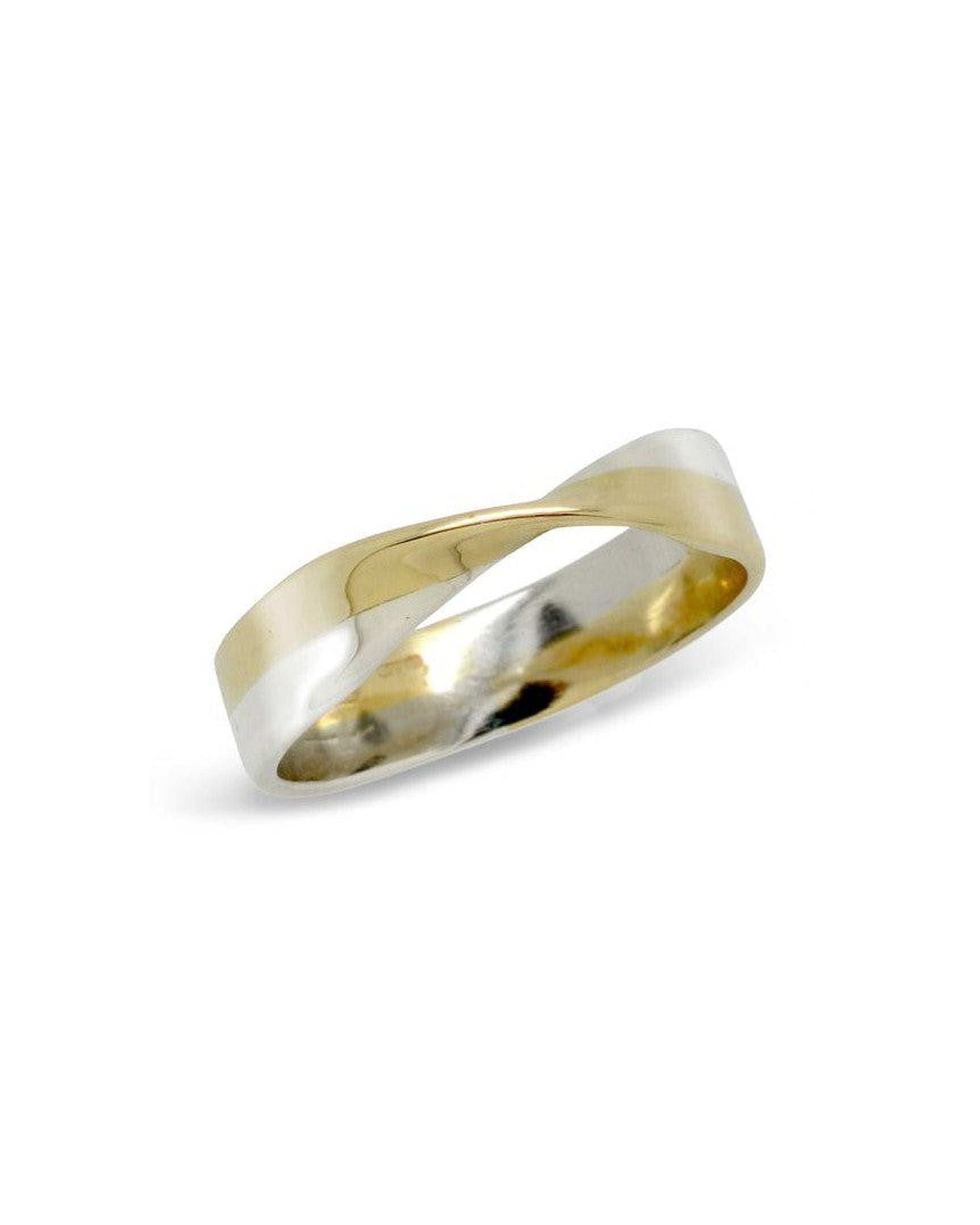 Twist Wedding Band Two Colour Gold Pruden And Smith   TwistedWeddingBandTwoColourGold 