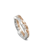 Trap Rose Gold Diamond Eternity Ring Ring Pruden and Smith 9ct Rose Gold and 9ct White Gold  
