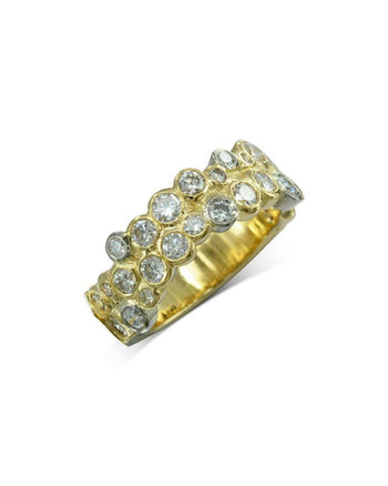 Water Bubbles Two Tone Diamond Eternity Ring Ring Pruden and Smith   