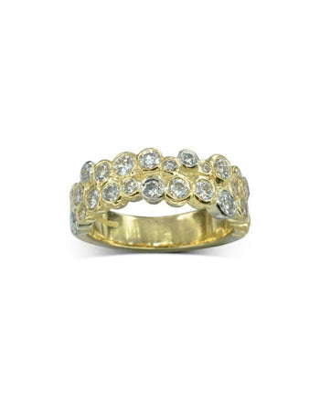 Water Bubbles Two Tone Diamond Eternity Ring Ring Pruden and Smith   