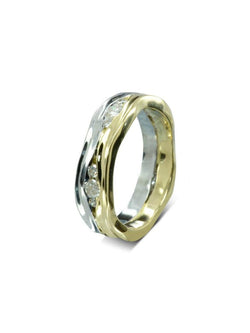 Trap Two Colour Gold Diamond Eternity Ring (6mm) Ring Pruden and Smith   