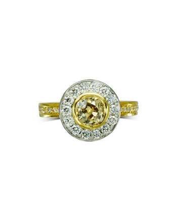 Yellow Diamond Cluster Ring Ring Pruden and Smith   