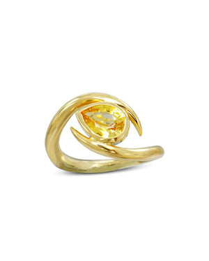 Yellow Sapphire Diamond Spiky Stacking Ring Set Ring Pruden and Smith   