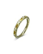 Yellow Sapphire Diamond Eternity Ring Ring Pruden and Smith   