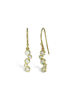 Water Bubbles Diamond and Yellow Gold Drop Earrings Earrings Pruden and Smith   