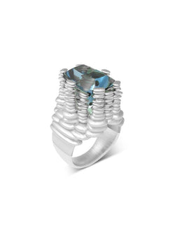 Bespoke Cairn Aquamarine Dress Ring Ring Pruden and Smith   