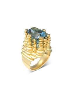 Bespoke Cairn Aquamarine Dress Ring Ring Pruden and Smith   