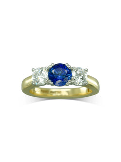 Sapphire and Diamond Hinged Engagement Ring Ring Pruden and Smith   