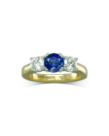 Sapphire and Diamond Hinged Engagement Ring Ring Pruden and Smith   